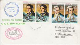 British Antarctic Territory (BAT) Cover RRS Shackleton Signed Ca Signy Island South Orkneys 9 MAR 1981 (TB176A) - Storia Postale