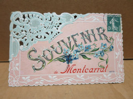 MONTCARRA (38) Carte Fantaisie Souvenir Gaufrée Et Bordures Ajourées - Other & Unclassified