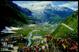 Gletsch An Der Grimsel Furkastrasse Galenstock Und Rhonegletscher Kloptenstein - Lens