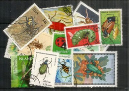 INSECTES,  Tous Differents, (25) Grands Formats.Bonne Qualité  Lot # 4 - Vrac (max 999 Timbres)