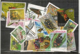 INSECTES,  Tous Differents, (25) Grands Formats.Bonne Qualité  Lot # 5 - Vrac (max 999 Timbres)