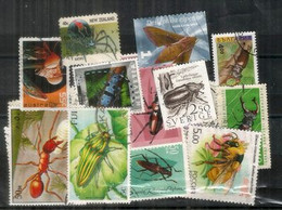 INSECTES,  Tous Differents, (25) Grands Formats.Bonne Qualité  Lot # 6 - Vrac (max 999 Timbres)