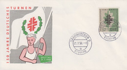 Enveloppe  FDC   1er  Jour   SARRE   Fêtes    Allemandes  De  Gymnastique   1958 - FDC