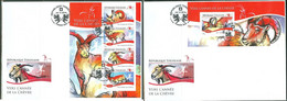 Togo 2014, Year Of The Goat, 4val In BF +BF In 2FDC - Astrologie