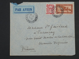 ¤ 21 INDOCHINE  BELLE LETTRE 1937 PHNOMPEN  A PARENCAY  FRANCE  +AEROPHILATELIE + AFFR.INTERESSANT - Luftpost