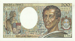 FRANCE - 200 Francs - 1981 - P 155.a - Serie T.008 - " Montesquieu " - 200 F 1981-1994 ''Montesquieu''