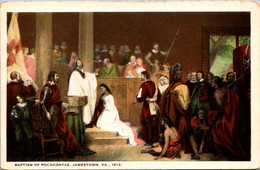 History Baptism Of Pocahontas Jamestown Virginia 1613 - Histoire
