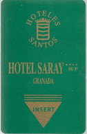 CLE-MAGNETIQUE-HOTEL SARAY-GRANADA-HOTELS SANTOS-TBE -RARE - Hotelzugangskarten