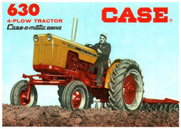 15044 CASE 630 4 PLOW TRACTOR  TRACTEURS  Tracteur Matériel Agricole N° 124  éditions Centenaire .  (Recto-verso) - Tractores