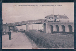 France 59, Coudekerque Branche, Le Nouveau Pont Viaduc Et Le Tramway Avec Publicité Chocolat Menier (102) - Coudekerque Branche