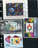 Worldwide 9 Souvenir Sheets Used/CTO Space 14148 - Colecciones