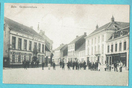 * Zele (Oost Vlaanderen) * (Uitg De Geest - Heirwegh) Gemeentehuis, Hotel De Ville, Animée, Zeldzaam, Unique, TOP - Zele