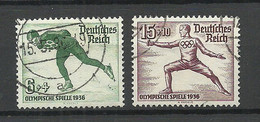 Germany Deutsches Reich 1936 Michel 611 & 614 O Olympic Games Berlin - Ete 1936: Berlin