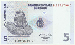 Congo Democratic Republic - 5 Centimes - 01.11.1997 - Pick 81 - Unc. - Democratische Republiek Congo & Zaire