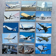 Lot Of 15, A380 Airbus, Cockpit, Economy Class, Airport, Airlines, Avion, Plane, Airplane Postcard - 1946-....: Modern Tijdperk