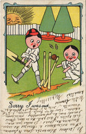 PC SPORTS, CRICKET, SORRY I WAS LOST, Vintage Postcard (B40525) - Cricket