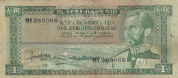 Ethiopie - Billet De 1 Dollar - Hailé Sélassié - Non Daté (1966) - P25a - Etiopía