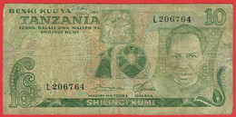 Tanzanie - Billet De 10 Shilingi - Mwalimi Julius K. Nyerere - Non Daté - P6c - Tansania