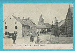 * Wellin (Luxembourg - La Wallonie) * (Edit L. Duparque, Florenville, Nr 1402) Rue De L'église, Kerkstraat, Unique, Seau - Wellin