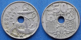 SPAIN - 50 Centimos 1949 KM# 777 Francisco Franco (1936-1975) - Edelweiss Coins - 50 Centesimi