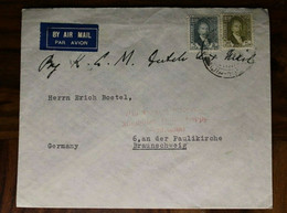1933 Iraq Air Mail Cover Allemagne Irak Bagdad Mit Luftpost Par Avion Flugpost KLM Braunschweig - Iraq