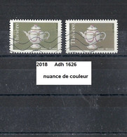 Variété Adhésif De 2018 Oblitéré Y&T N° Adh 1626 Nuance - Gebraucht