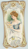 BISCUIT LU - LEFEVRE-UTILE - OFFICIEL LU - ELEGANTE Dans Un Décor ART NOUVEAU - CHROMO 1900 - (8x14cm) - TRES BON ETAT - Lu