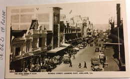 Australia - ADELAIDE (SA) Rundle Street, Looking East , Animée, Voitures, Enseig- Publicités Ice Cream Amscol, Sneyds. - Adelaide