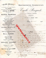ALGERIE -ORAN- LETTRE EMILE PINGUET-VIN CLOS SOLEIL-E. HERTOGH-A JACQUES NICOT COGNAC 1911-EMILE COSSON DIJON-LOUIS LAMY - Other & Unclassified