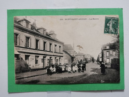 CPA-76-MONT SAINT AIGNAN-La Mairie-animée-- ? Habitants-recto Verso--N°75 - Mont Saint Aignan