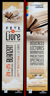 Marque-page Signet : La Fête Du Livre BLANZAT 2012 - Marque-Pages