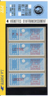 France 1985 4 Vignettes D'affranchissement Papier Carrier En Pochette 1,80 2,20 3,20 Et 5,00 - 1985 « Carrier » Paper