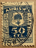 Fiskalmarke / Gebührenmarke Municipalgemeinde Amriswil - Revenue Stamp Switzerland - Fiscaux