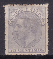 1882 ALFONSO XII 75 Cts NUEVO*. VER - Unused Stamps