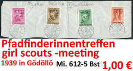 Ungarn 1939 - Hungaria 1939 - Hongrie 1939 - Michel 612-615 Auf Briefstück / Sur Fragment - Oo Oblit. Used Gebruikt - - Used Stamps