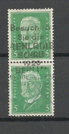 Germany Deutsches Reich Werbestempel Besuchen Sie Die Reklameschau 1920 Berlin Auf Michel 411 S Pair Hindenburg - Machine Stamps (ATM)