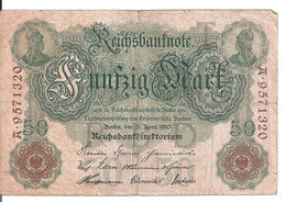 ALLEMAGNE 50 MARK 1910 VF P 41 - 50 Mark