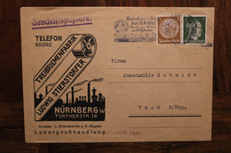 1942 Nürnberg Vach Deutsches Dt Reich Cover WW2 WK2 Geschäftspapiere - Covers & Documents