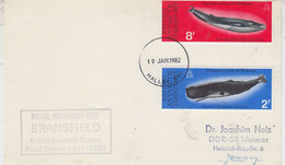 British Antarctic Territory (BAT) Card Ca RRS Bransfield Ca Halley 19 JAN 1982 (TB180A) - Covers & Documents