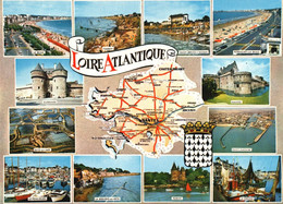 44-Carte Contour Géographique Du Département De LOIRE ATLANTIQUE - Landkaarten