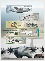 Belgium 2022 Airplanes With A Humanitarian Mission Block Of 5 Stamps - Primeros Auxilios