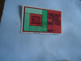 KENYA  UNGADA TANZANIA   USED  STAMPS  UNESCO    WITH POSTMARKS - Kenya, Ouganda & Tanzanie