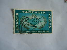 KENYA  UNGADA TANZANIA   USED  STAMPS  1965 CO-OPERATIOIN    WITH POSTMARKS - Kenya, Uganda & Tanzania