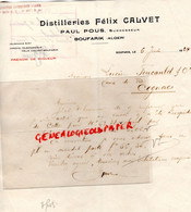ALGERIE -BOUFARIK-RARE LETTRE  DISTILLERIES DISTILLERIE FELIX CALVET-PAUL POUS-LUCIEN FOUCAULD EAUX DE VIE A COGNAC-1924 - Other & Unclassified