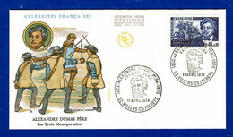 Frankreich / France 1970  Mi.Nr. 1707 , Alexandre Dumas Pére - FDC Villers-Cotterets 11 Avril 1970 - Ecrivains