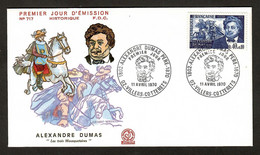 Frankreich / France 1970  Mi.Nr. 1707 , Alexandre Dumas Pére - FDC Villers-Cotterets 11 Avril 1970 - Ecrivains