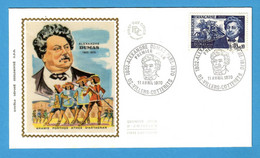 Frankreich / France 1970  Mi.Nr. 1707 , Alexandre Dumas Pére - FDC Villers-Cotterets 11 Avril 1970 - Ecrivains