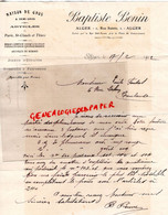 ALGERIE - ALGER- LETTRE BAPTISTE BONIN-MAISON DE GROS FERBLANTERIE QUINCAILLERIE-PARIS -SAINT CLAUDE -THIERS-1912 - Otros & Sin Clasificación