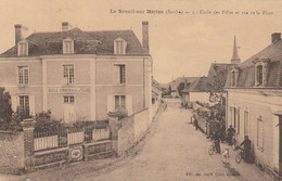 LE BREUIL SUR MERIZE ECOLE DES FILLES ET RUE DE LA PLACE 1931 - Other & Unclassified