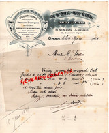 ALGERIE - ORAN- LETTRE A L' ARC EN CIEL DROGUERIE VERNIS- BROSSERIE- MAISON ANDRE-30 BOULEVARD SEGUIN- 1921 - Altri & Non Classificati